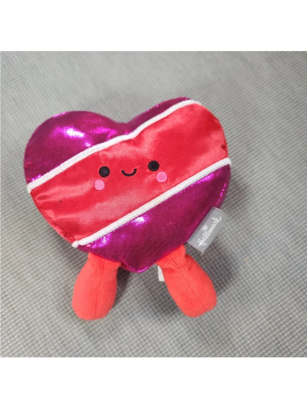 Hallmark Better Together Pink and Red Metallic Heart Valentine's Day Plush